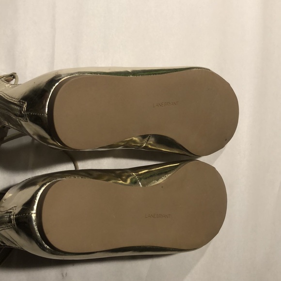 Lane Bryant Gold Gladiator Sandal Sz 11W - Picture 4 of 5
